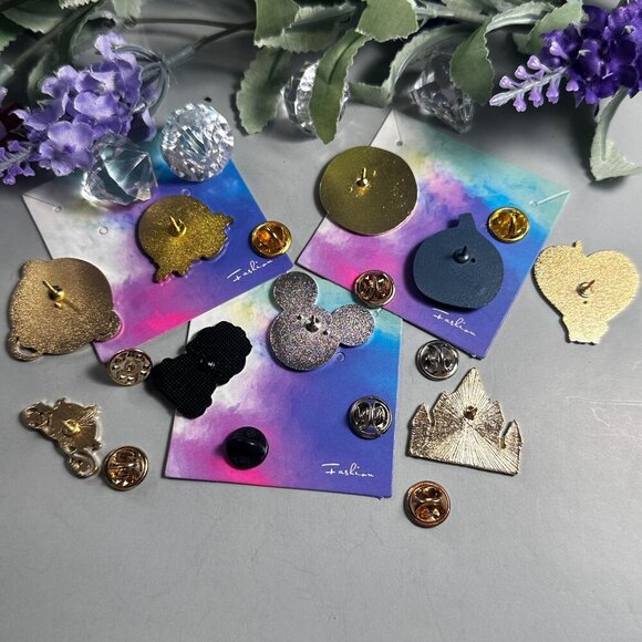 Cinderella Lapel Pin Glass Slipper Pumpkin Princess Carriage Jewelry Brooch Pin - Picture 5 of 7